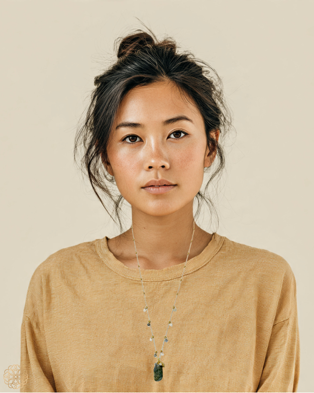 Delicate gemstone pendant