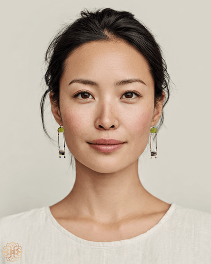 Ladder like tribal gemstone statement earrings - Sundara Joon