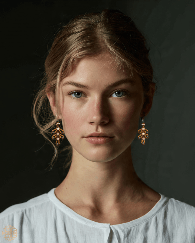 Leafy jade earrings with complimentary gemstones - Sundara Joon