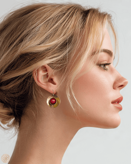 Lilly pad inspired earrings with white or black pearls - Sundara Joon