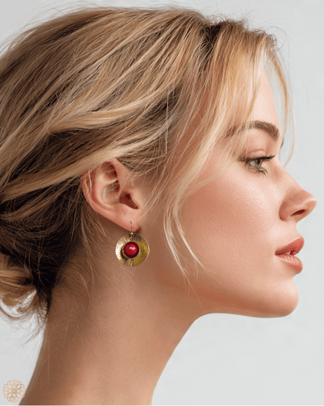 Lilly pad inspired earrings with white or black pearls - Sundara Joon