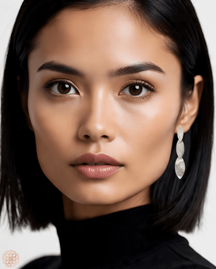Linked ovals sterling silver drop earrings - Sundara Joon