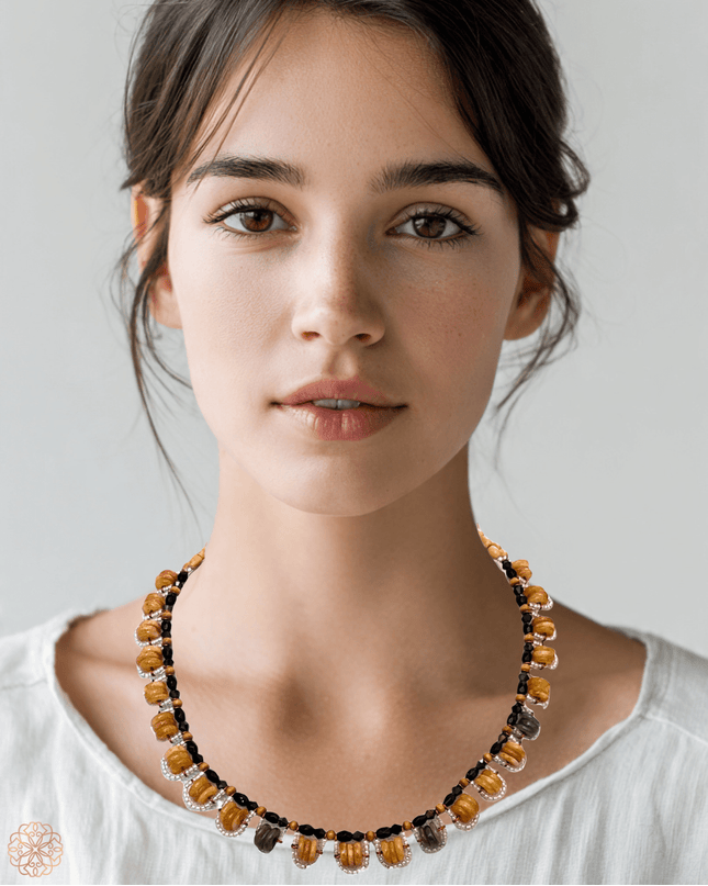 loop de loop jade necklace and amber - Sundara Joon