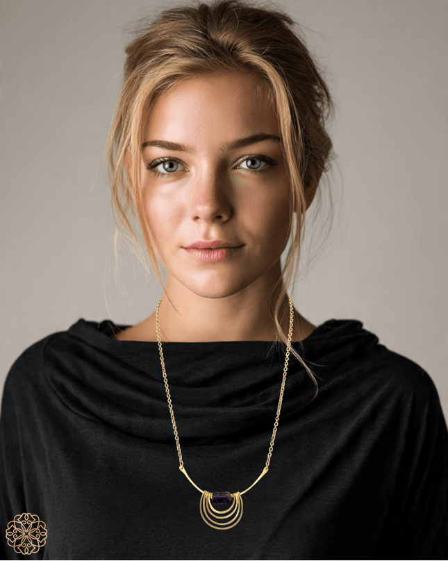 Modern amethyst pendant necklace - Sundara Joon