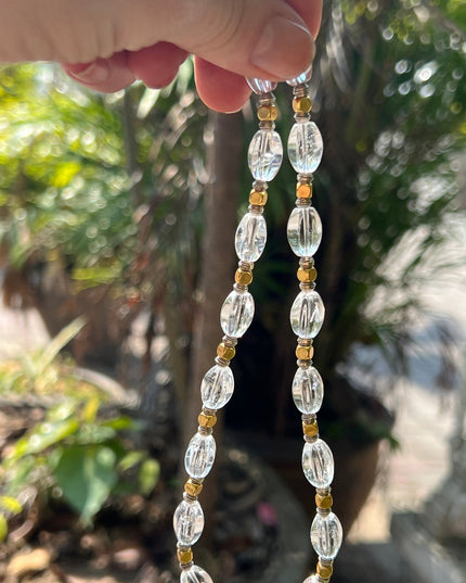 Modern beaded quartz short necklace - Sundara Joon