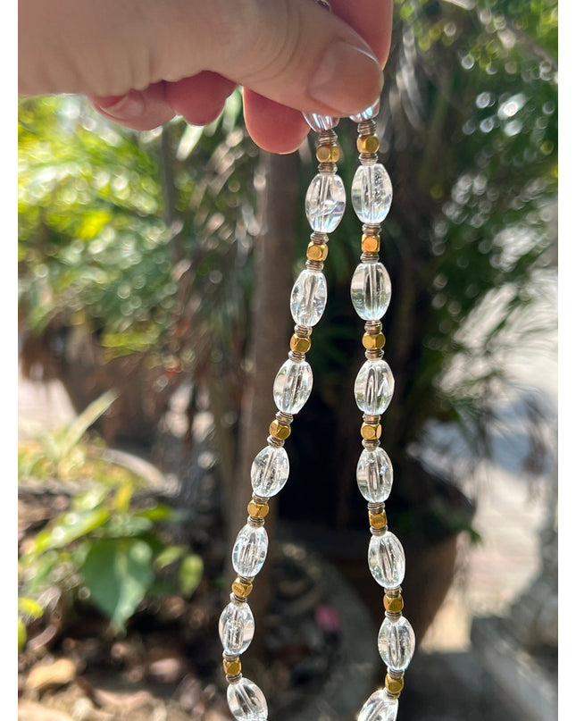Modern beaded quartz short necklace - Sundara Joon