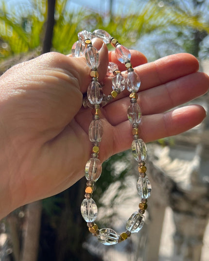 Modern beaded quartz short necklace - Sundara Joon