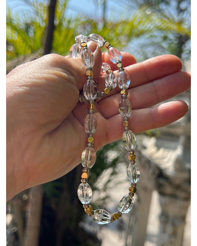 Modern beaded quartz short necklace - Sundara Joon