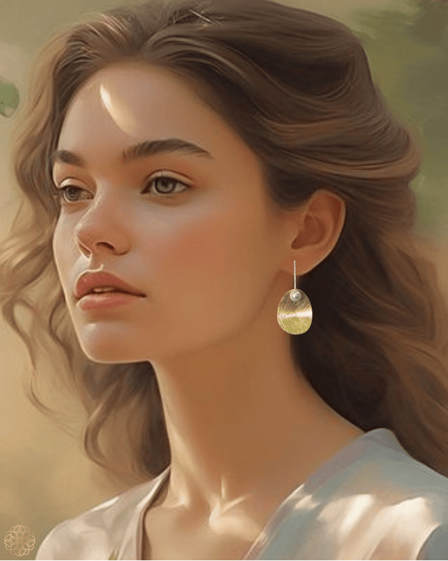 Modern drop disk pearl statement earrings - Sundara Joon