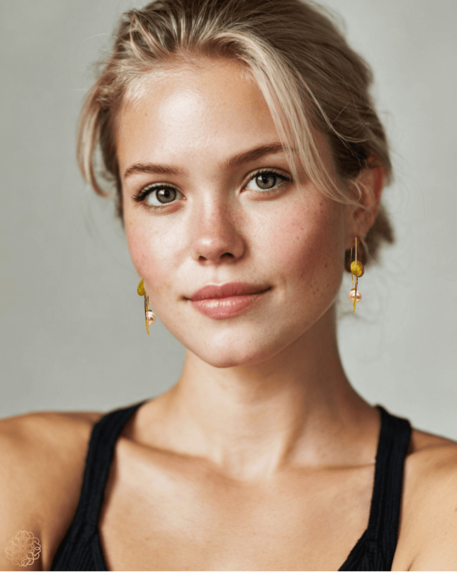 Modern drop pearl earrings - Sundara Joon