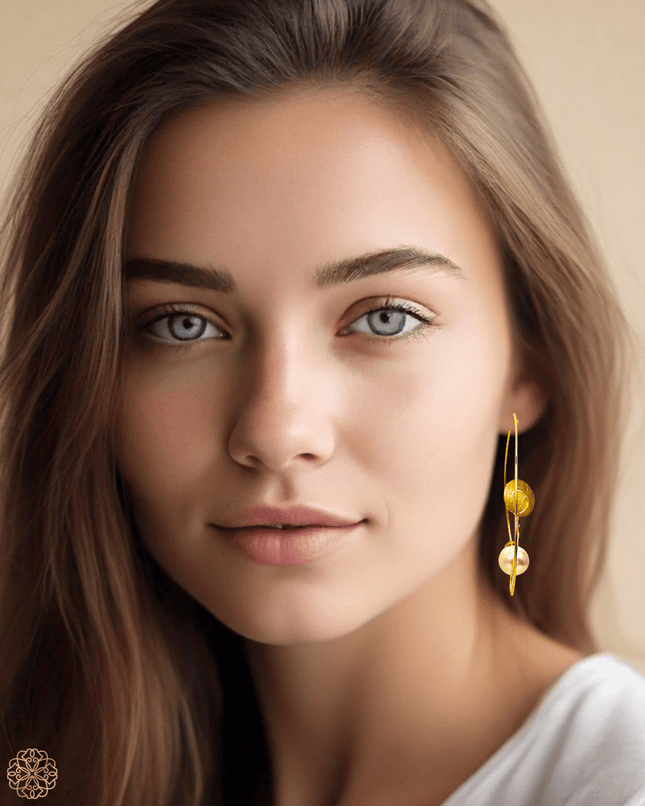 Modern drop pearl statement earrings - Sundara Joon