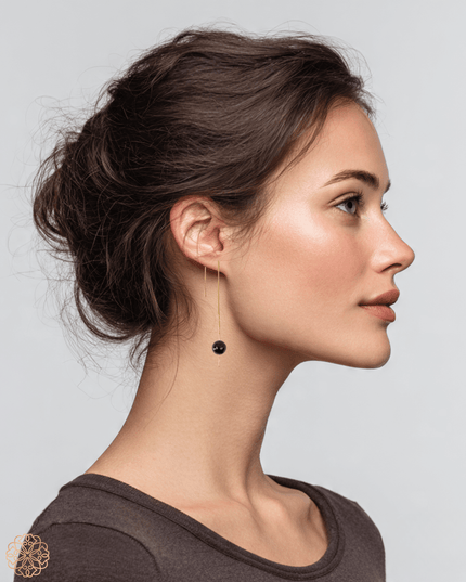 Modern Gemstone Drop Earrings - Sundara Joon