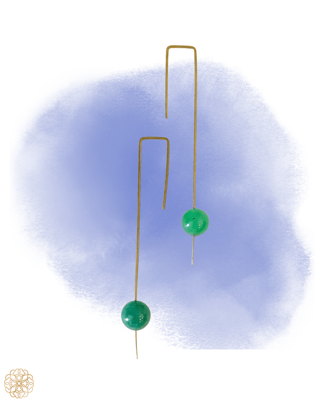 Modern Gemstone Drop Earrings - Sundara Joon