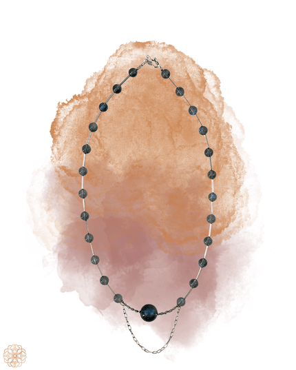 Modern labradorite short necklace - Sundara Joon