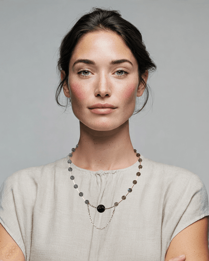 Modern labradorite short necklace - Sundara Joon