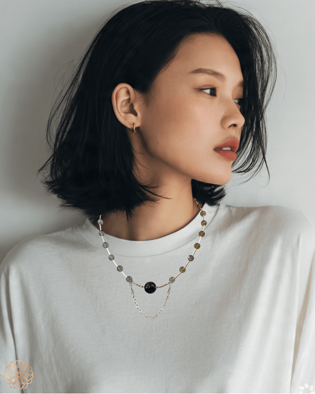 Modern labradorite short necklace - Sundara Joon