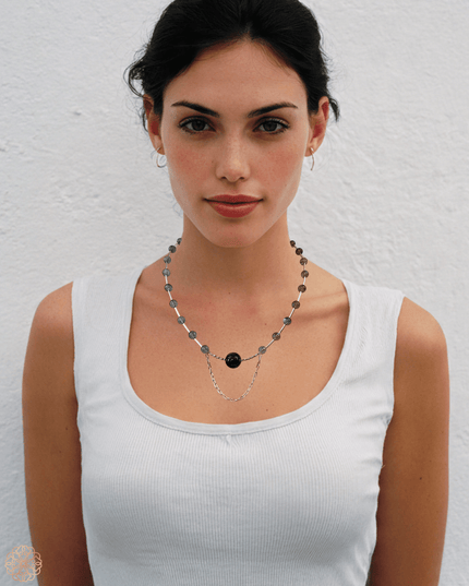 Modern labradorite short necklace - Sundara Joon