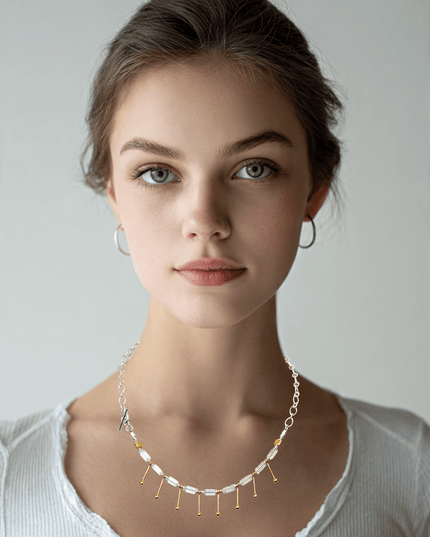 Modern organic short necklace - Sundara Joon