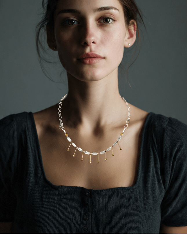 Modern organic short necklace - Sundara Joon