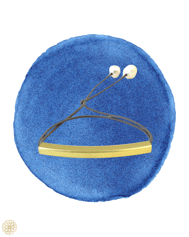 Modern pearl and brass accented bracelet - Sundara Joon