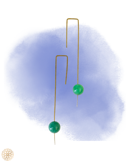 Modern Gemstone Drop Earrings