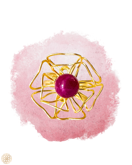 Floral inspired gemstone statement ring - Sundara Joon