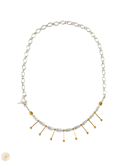 Modern organic short necklace
