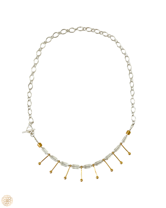 Modern organic short necklace