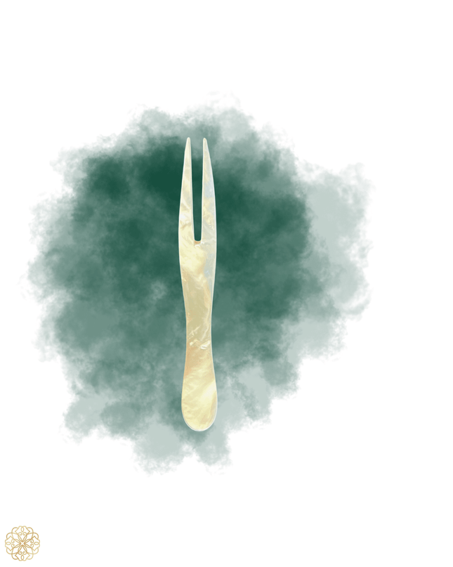 Mother of pearl appetizer fork - Sundara Joon