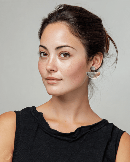 Mother of pearl earrings in bold shapes - Sundara Joon