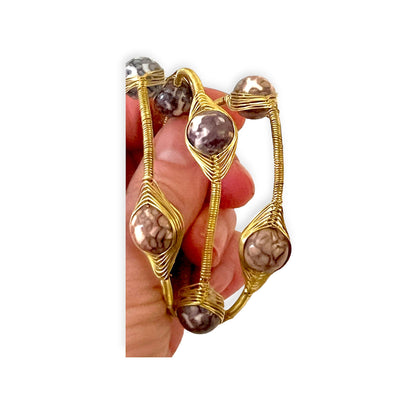Multi layered woven gemstone bracelet - Sundara Joon