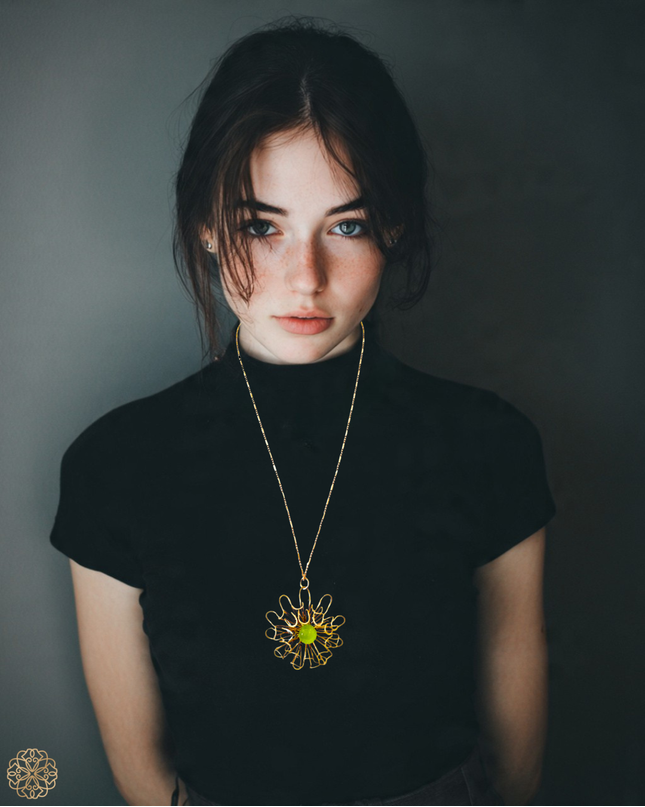 Mums the word floral inspired pendant necklace