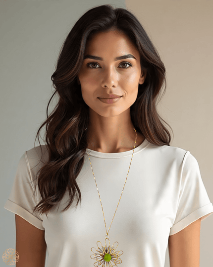 Mums the word floral inspired pendant necklace - Sundara Joon