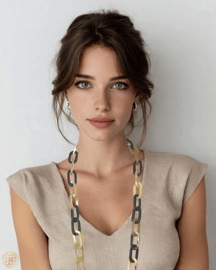 Natural variated 0 shaped linked necklace - Sundara Joon