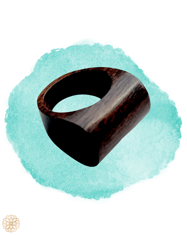 Natural wooden statement ring - Sundara Joon