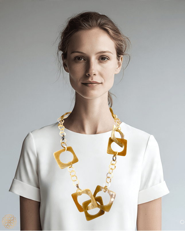 Necklace with multiple shaped links for a statement - Sundara Joon