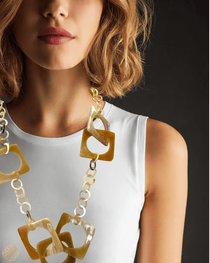 Necklace with multiple shaped links for a statement - Sundara Joon