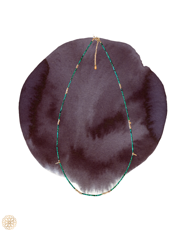 One-of-a-Kind Turquoise and Silver Beaded Necklace | Sundara Joon