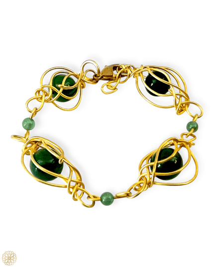 Open weave green chalcedony bracelet - Sundara Joon
