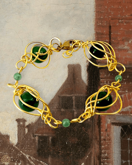 Open weave green chalcedony bracelet - Sundara Joon