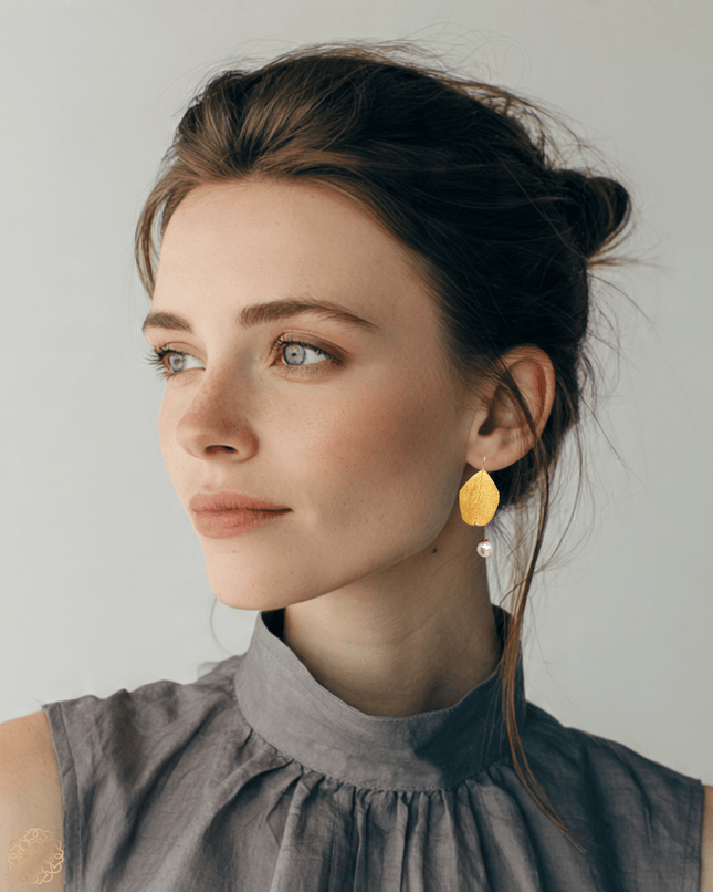 Organic Inspired drop pearl statement earrings - Sundara Joon
