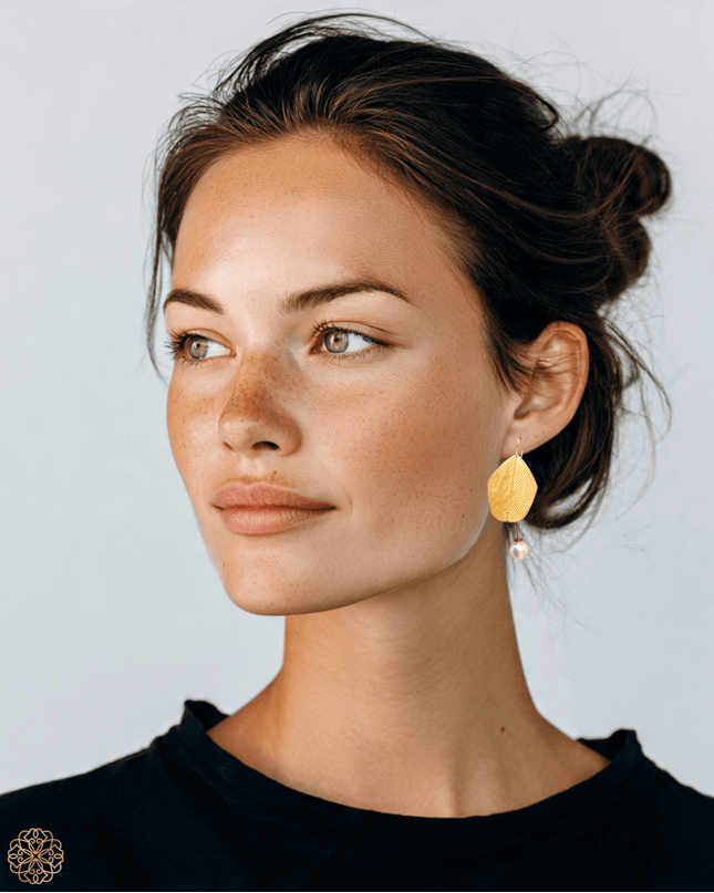 Organic Inspired drop pearl statement earrings - Sundara Joon