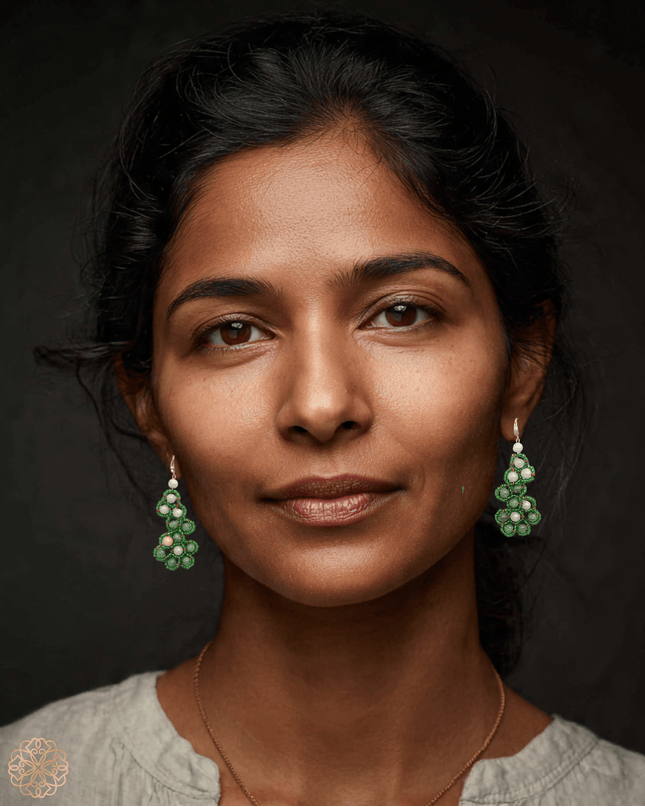 Organic jade drop earrings - Sundara Joon