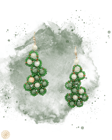 Organic jade drop earrings - Sundara Joon