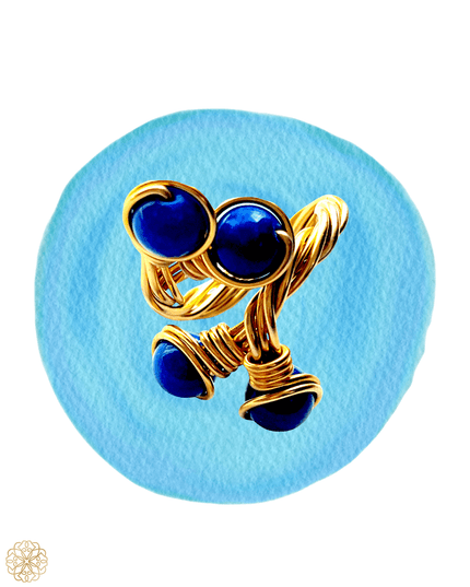 Organic twisted gemstone statement ring - Sundara Joon