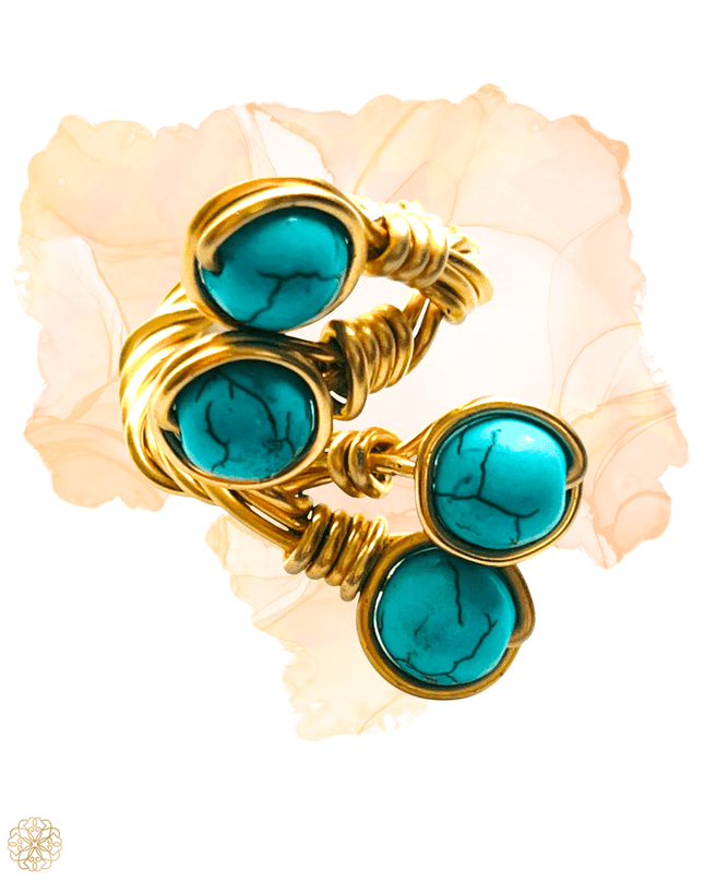 Organic twisted gemstone statement ring - Sundara Joon