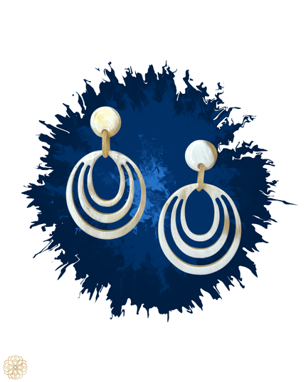 Oval multi - ring drop earrings - Sundara Joon