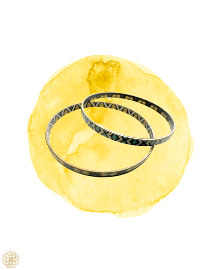 Pair of globally inspired bangles - Sundara Joon