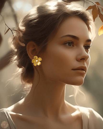 Pearl floral stud earrings - Sundara Joon