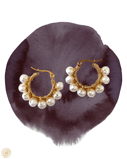 Pearl Hoop Earrings - Sundara Joon